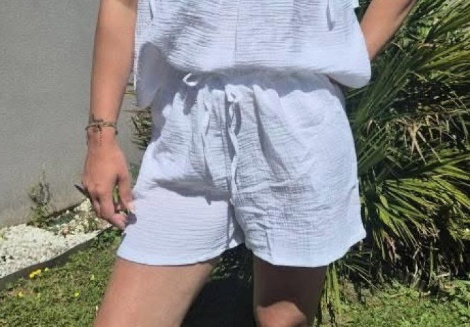 Short ANDY blanc