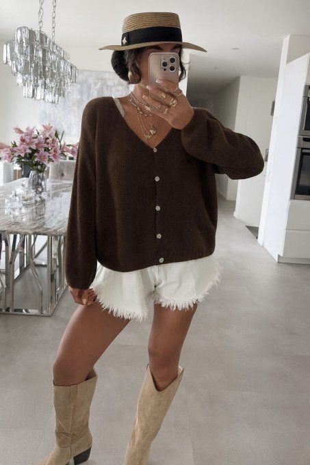 Gilet LYNETTE marron