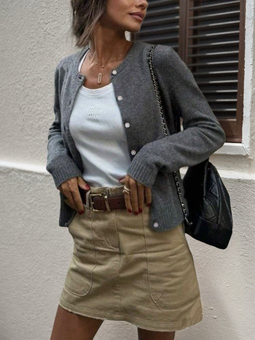 Gilet JANICE gris foncé