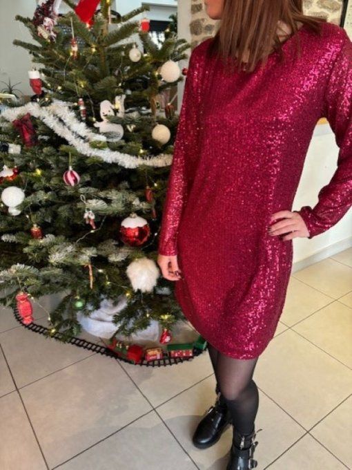 Robe LEA-bordeaux